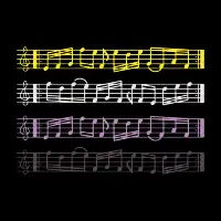 nonbinary music staff pride flag - design