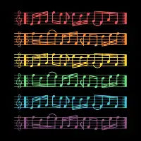 pride music staff flag - design