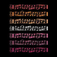 sapphic music staff pride flag - design