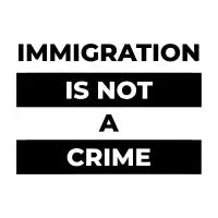 immigration is not a crime (black print) - design