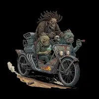 monster custom motorcycle - design
