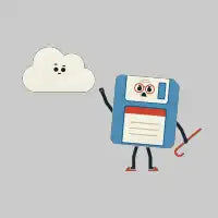 Old Disk Yells At Cloud - design