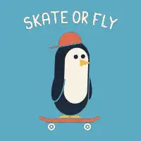 Skate Or Fly T-Shirt - design