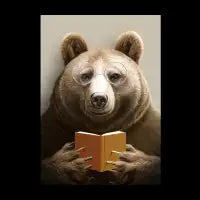 BEAR READING BOOK - design