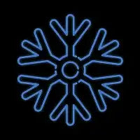 Neon Snowflake Blue - design