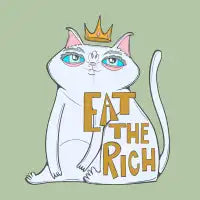 Eat the Rich Chonky Cat - design