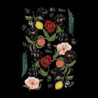 Botanical and Black Dachshund - design