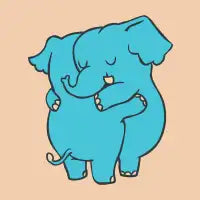 Elephant hugs - design