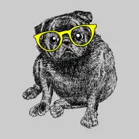 Fat Black Pug - design