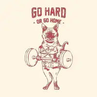 Go Hard or Go Home Siamese Cat - design