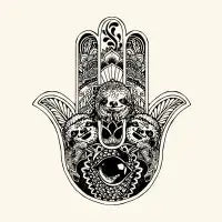 Hamsa Hand Sloth - design