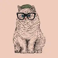 Hipster British Longhair T-Shirt - design