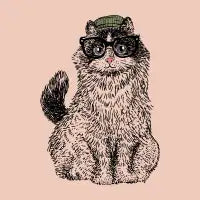 Hipster Ragdoll T-Shirt - design