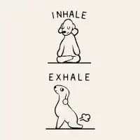 Inhale Exhale Bedlington terrier - design