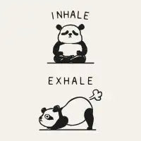 Inhale Exhale Panda - design