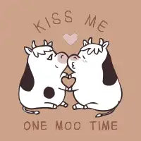 Kiss me one moo time - design