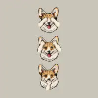No Evil Corgi - design