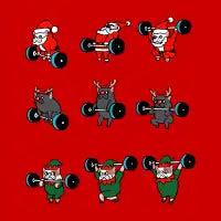 Olympic Lifting frenchie Xmas - design