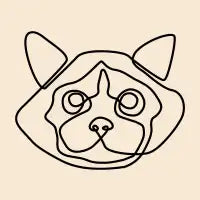 One Line Ragdoll Cat - design