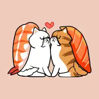 Persian Cat Kiss Sushi - design