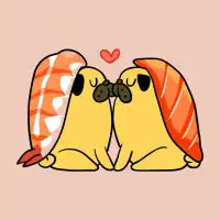 Pug Kiss Sushi - design