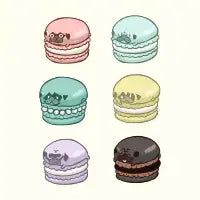 Pug Macarons - design