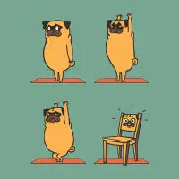 Pug Yoga Chair Pose - design