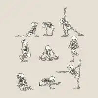Skeleton Yoga T-Shirt - design