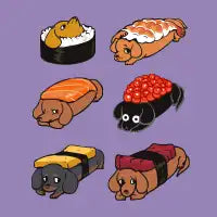Sushi Daschunds - design