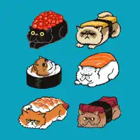 Sushi Persian Cat - design