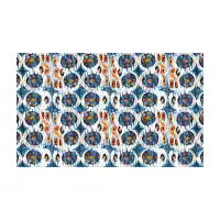 blue circle ikat - design