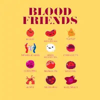 Blood Friends - Cute Blood Anatomy Poster - Funny Hematology Phlebotomy Tees - design