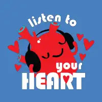 Listen to Your Heart - Cute Anatomical Heart for Surgery Disease Cardiology - design