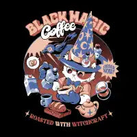 Black Magic Coffee - Black T-Shirt - design