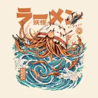 Dark Great Ramen off Kanagawa - design