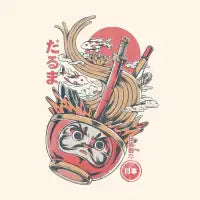 Daruma Ramen - White - design