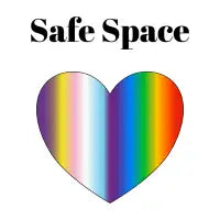 Pride Hearts Safe Space inclusive - design