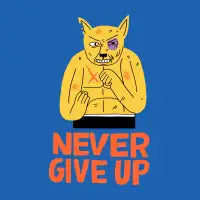 Never Give Up - design