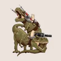 Cats Riding T-Rexs! - design