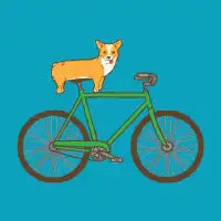 Corgi on a Bike - design