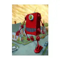 Big Red Robot - art print - design