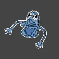 Monster Puppet Tee - blue - design