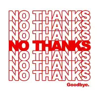 No Thanks (red) - design