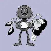 Old School Creature Couple - design
