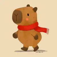 Capybara with scarf - design