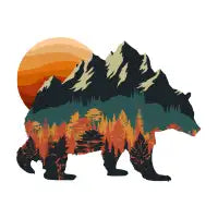 Bear Wild Sunset - design