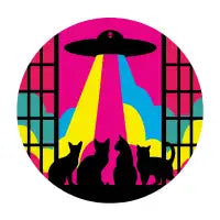 CMYK Alien and Cats - design
