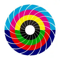 CMYK geometric waves - design
