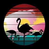 Flamingo Retro Waves - design