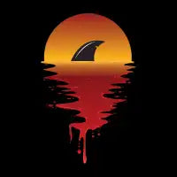 Shark red sunset - design